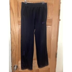 Nike Elite Dri-Fit Mens Black Purple Track Pants Athletic Trousers